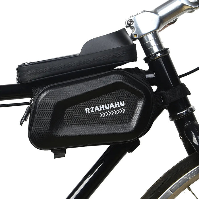 Bike frame bag with phone holder - ScootiBoo